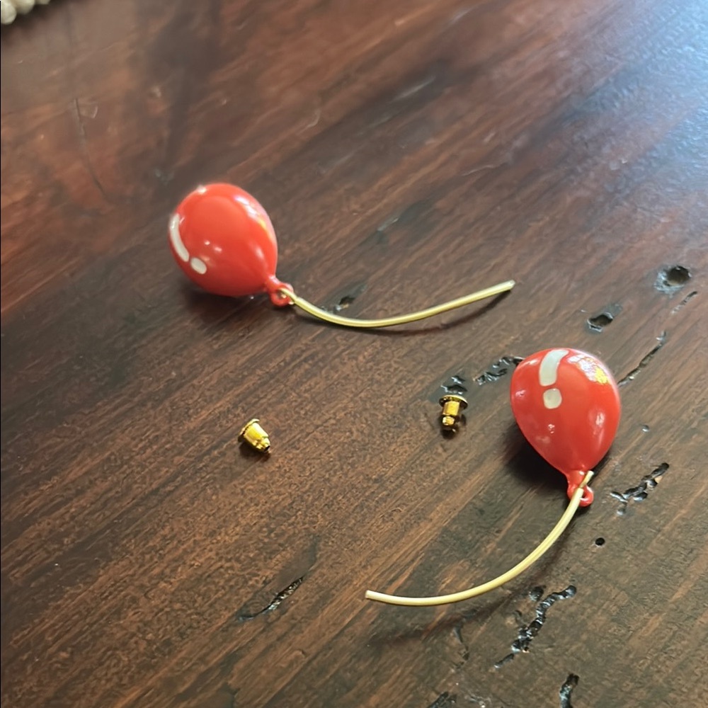 Red Balloon Earrings
